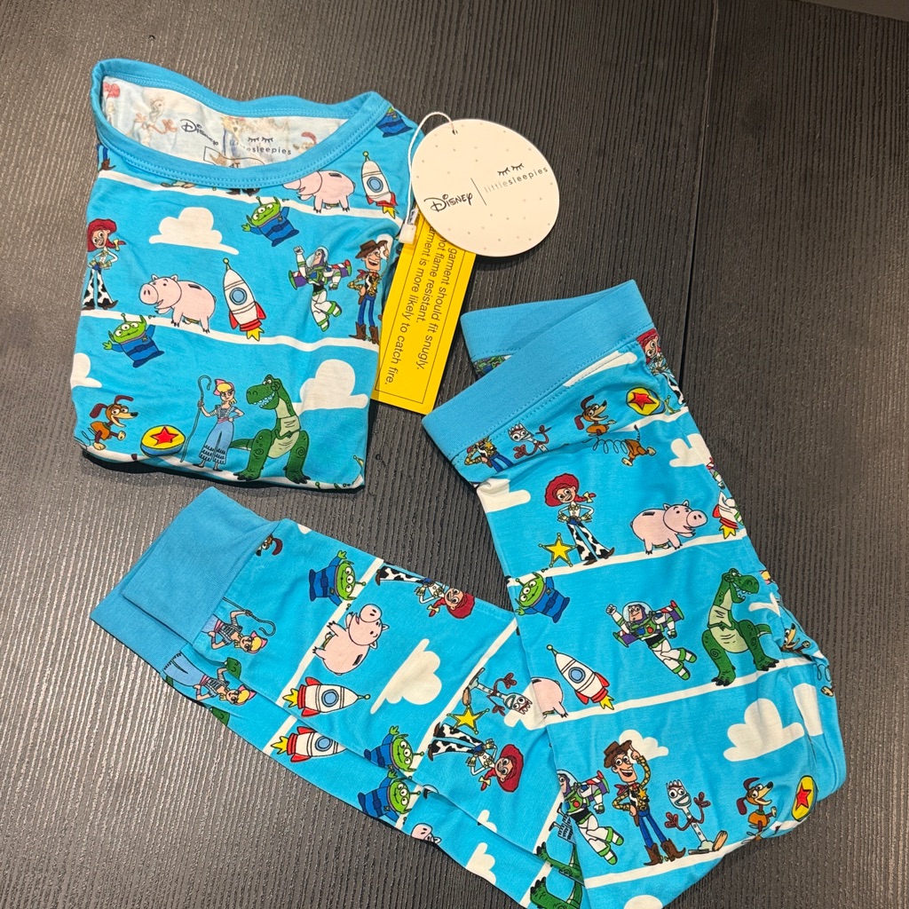 Little Sleepies Newdisney Blue Toy Story Pajama Set Rare